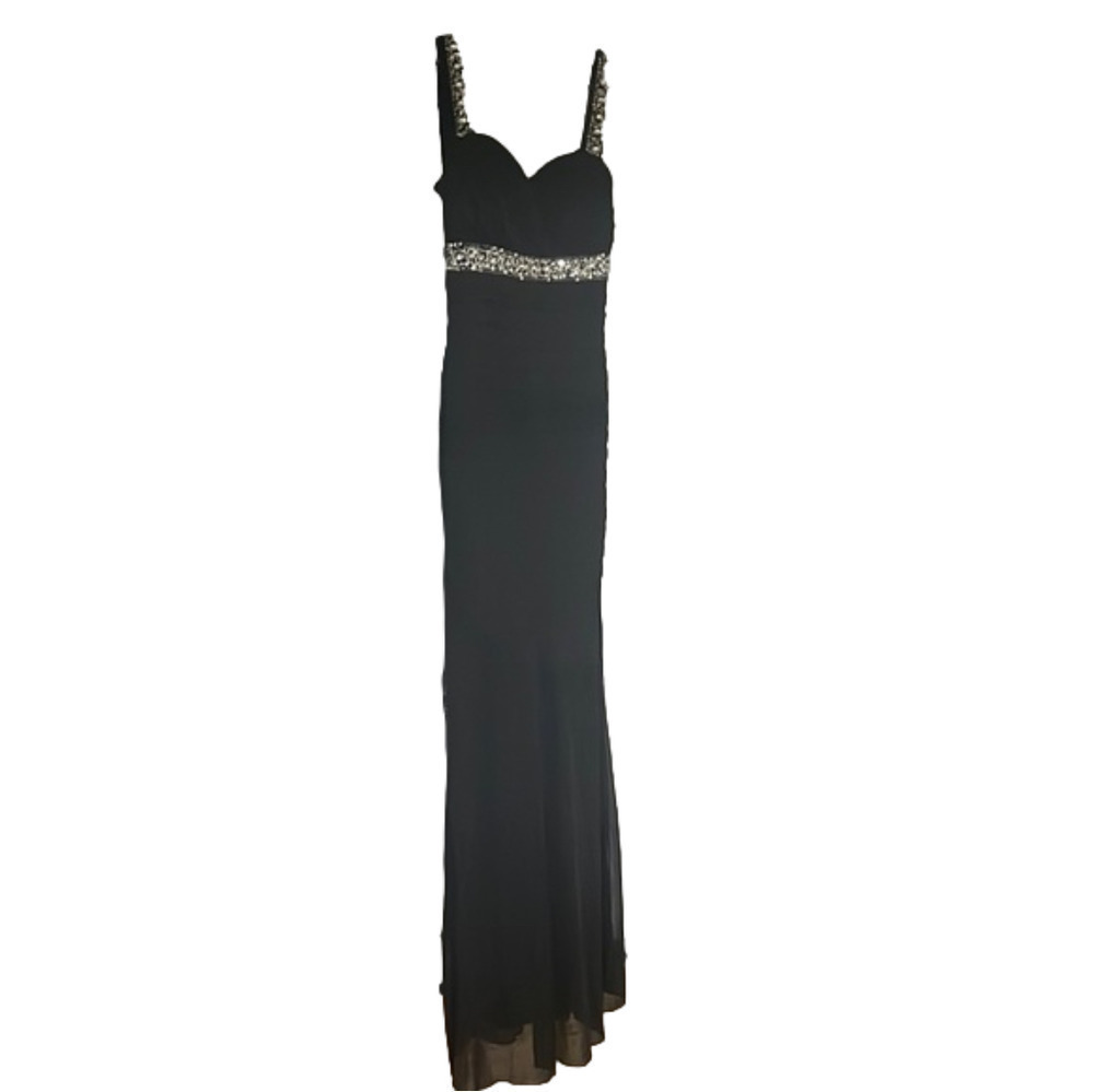 BLACK Crystal Doll Dress Size 7